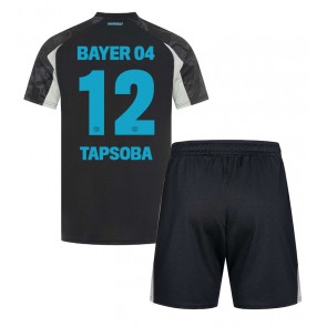 Billiga Bayer Leverkusen Edmond Tapsoba #12 Tredjeställ Barn 2024-25 Kortärmad (+ Korta byxor)